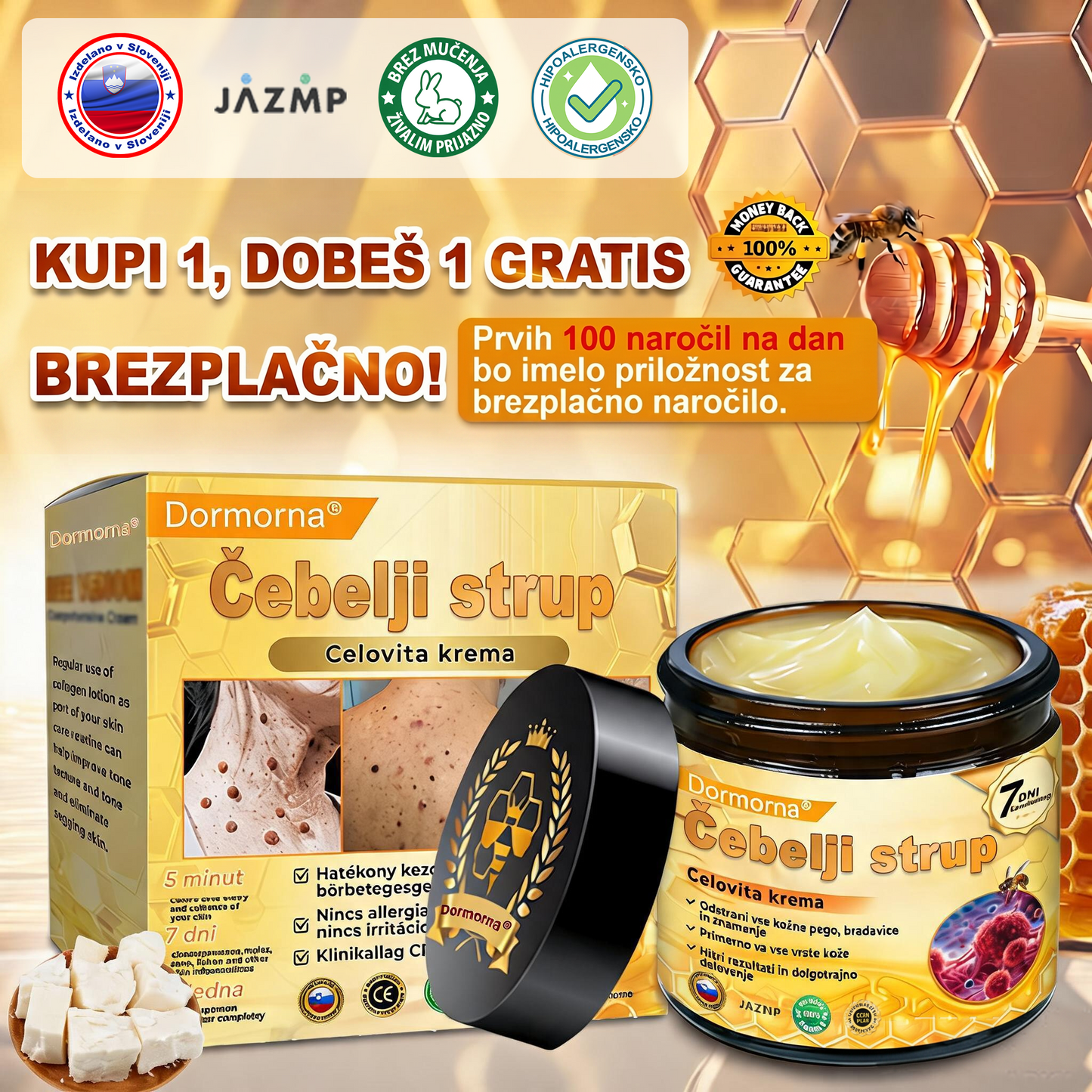 🔥🔥 Priporočilo bolnišnice   • Uradna trgovina ✨𝗗𝗼𝗿𝗺𝗼𝐫𝐧𝐚®  Krema za obnovo kože s čebeljim strupom (Copy)