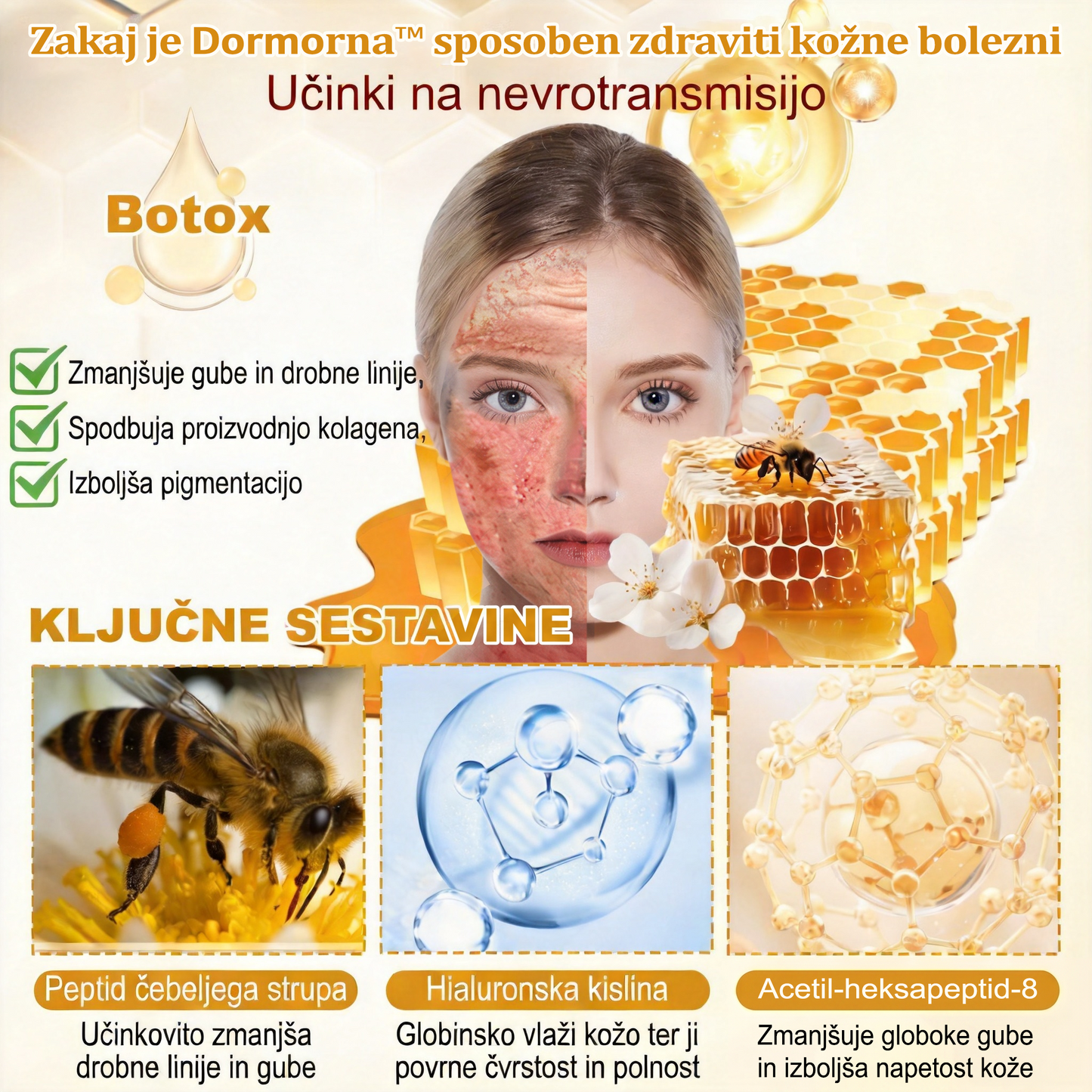 🔥🔥 Priporočilo bolnišnice   • Uradna trgovina ✨𝗗𝗼𝗿𝗺𝗼𝐫𝐧𝐚®  Krema za obnovo kože s čebeljim strupom (Copy)